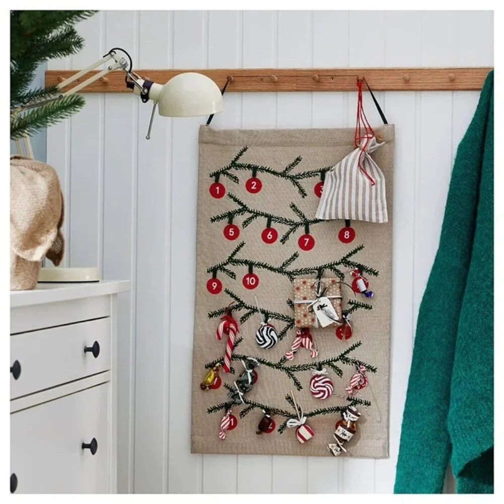 New IKEA Vinterfint Hanging Christmas Advent Calendar‎ 24 Loops Limited Edition